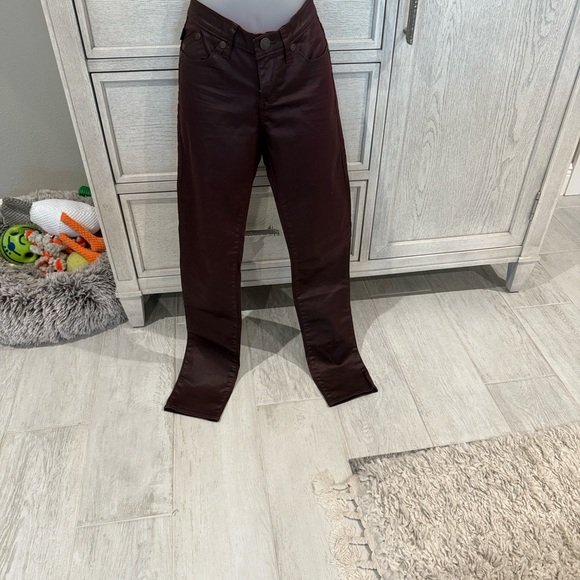 Women's Burgundy Coated Rock & Republic Jeans - Picture 5 of 5